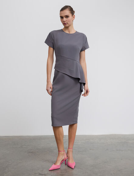 BGN WORKSHOP - Aller Volan Parçalı Viskon Elbise