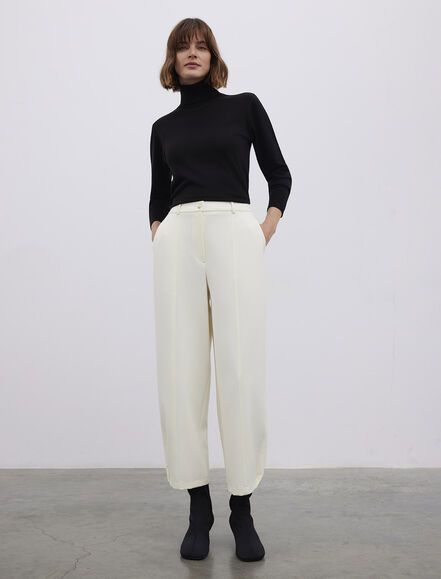 BGN WORKSHOP - ARKA BELI LASTIKLI PACASI DUGME DETAYLI PANTOLON