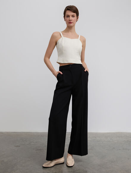 BGN WORKSHOP - Arkası Lastikli Pileli Geniş Paça Pantolon