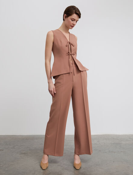 BGN WORKSHOP - Arkası Lastikli Pileli Geniş Paça Pantolon