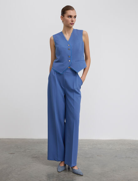 BGN WORKSHOP - Arkası Lastikli Pileli Geniş Paça Pantolon