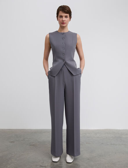 BGN WORKSHOP - Arkası Lastikli Pileli Geniş Paça Pantolon