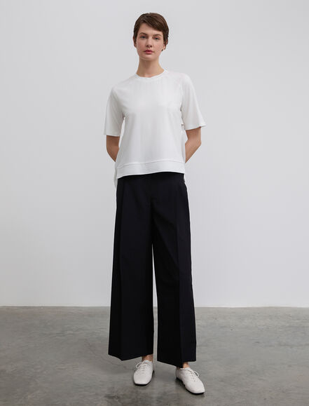 BGN WORKSHOP - Arkası Şifon Garnili Pamuk T-shirt