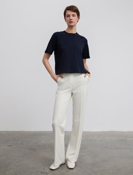 BGN WORKSHOP - Arkası Şifon Garnili Pamuk T-shirt BGN WORKSHOP - Arkası Şifon Garnili Pamuk T-shirt