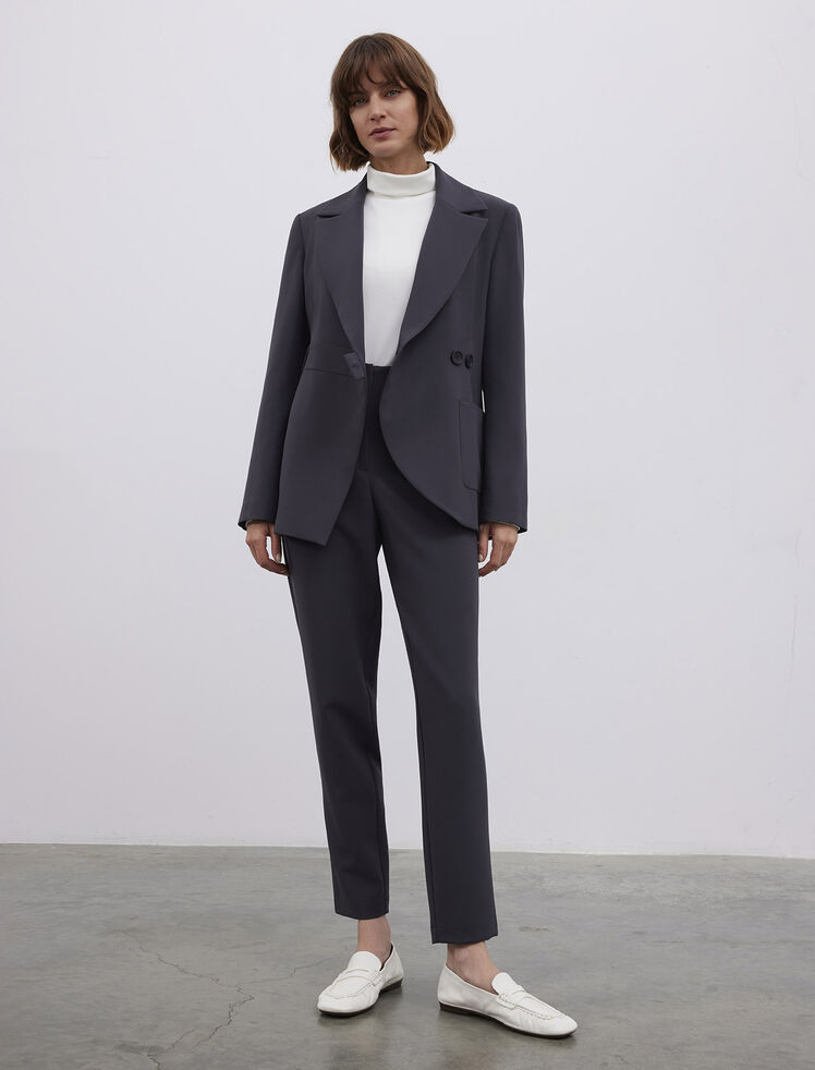 ASIMETRIK KESIM DUGME DETAYLI BLAZER CEKET