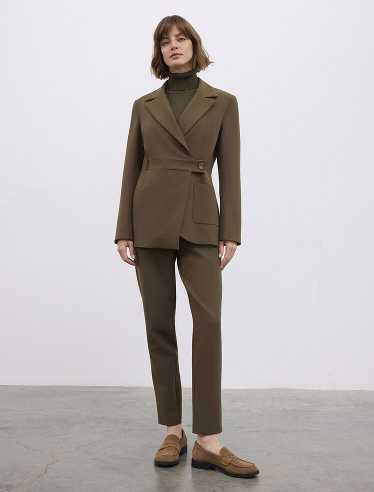 ASIMETRIK KESIM DUGME DETAYLI BLAZER CEKET