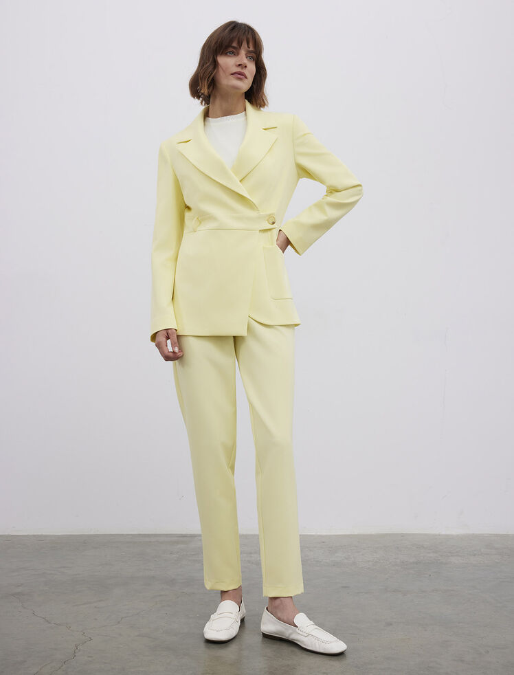 ASIMETRIK KESIM DUGME DETAYLI BLAZER CEKET