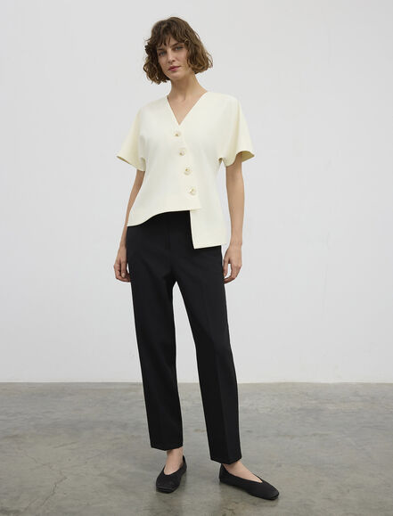 BGN WORKSHOP - ASİMETRİK KESİM KISA YARASA KOLLU YELEK