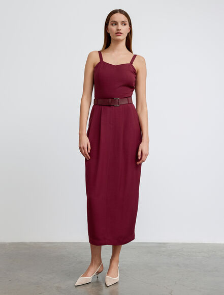 BGN WORKSHOP - Askılı Viskon Keten Bustiyer