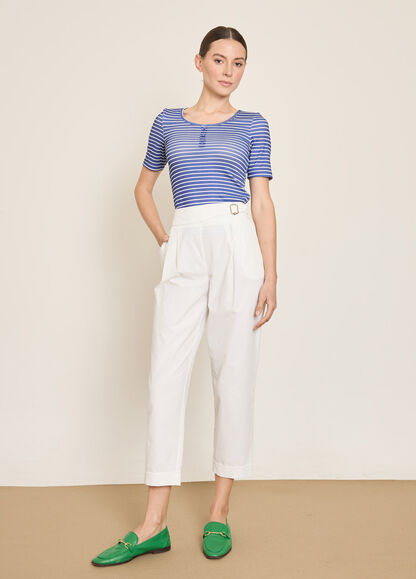 BGN WORKSHOP - AYARLANABİLİR TOKALI PLİ DETAYLI KOTON PANTOLON