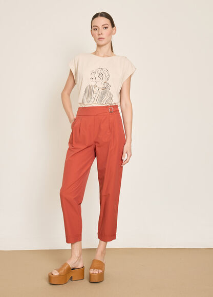 BGN WORKSHOP - AYARLANABİLİR TOKALI PLİ DETAYLI KOTON PANTOLON