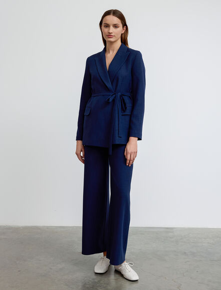 BGN WORKSHOP - Bağlama Detaylı Viskon Karışımlı Ceket