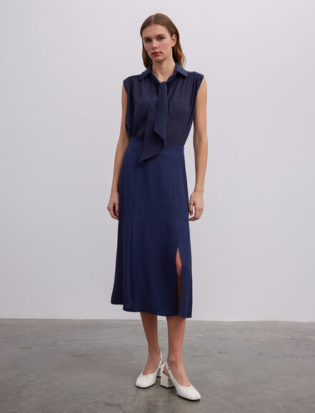 BGN WORKSHOP - Bağlama Yakalı Lyocell Bluz