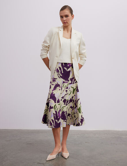 BGN WORKSHOP - Baskı Desenli Beli Lastikli Viskon Etek