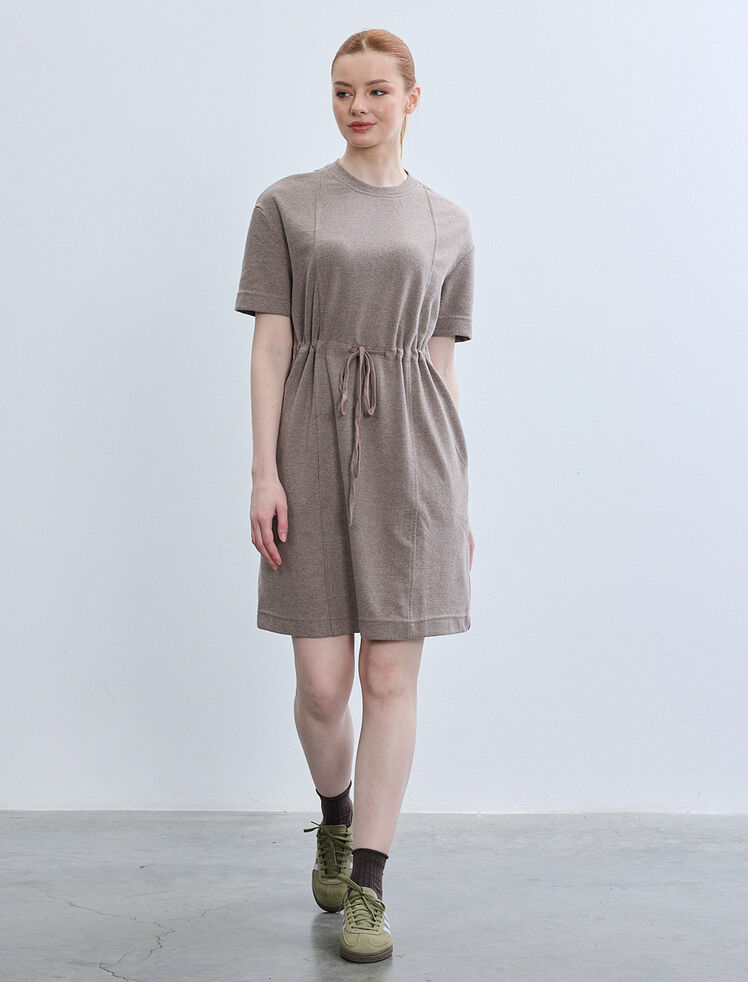 BELI BAGCIKLI MINI ORME ELBISE