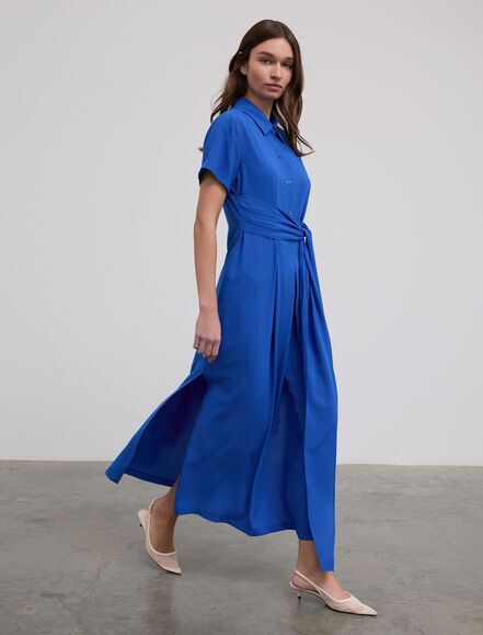 BGN WORKSHOP - Beli Bağlamalı Viskon Elbise