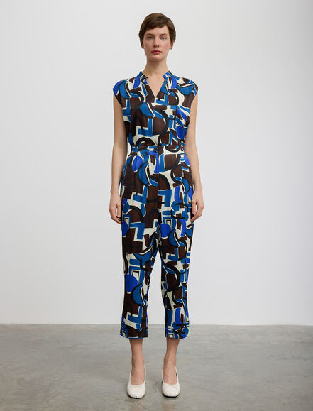 BGN WORKSHOP - Beli Lastikli Desenli Viskon Pantolon