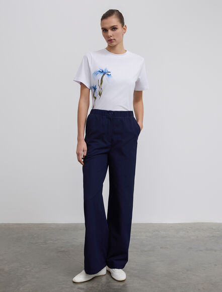 BGN WORKSHOP - Beli Lastikli Geniş Paça Pamuk Pantolon