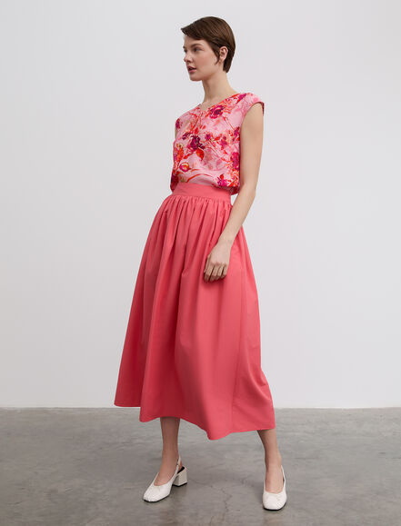 BGN WORKSHOP - Beli Lastikli Pamuk Kloş Etek