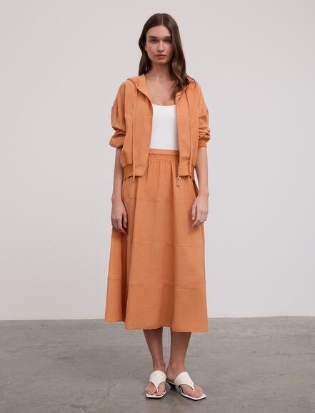 BGN WORKSHOP - Beli Lastikli Parçalı Kloş Etek