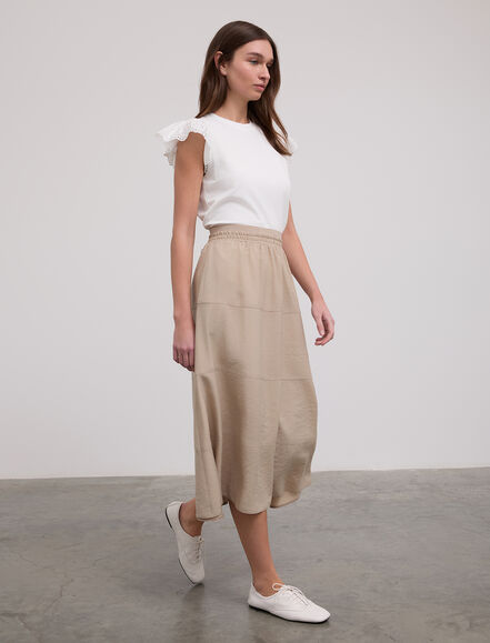 BGN WORKSHOP - Beli Lastikli Parçalı Kloş Etek