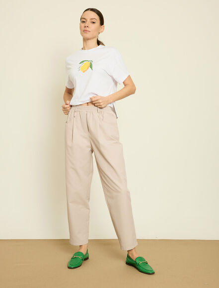 BGN WORKSHOP - BELI LASTIKLI RAHAT KESIM GABARDIN PANTOLON