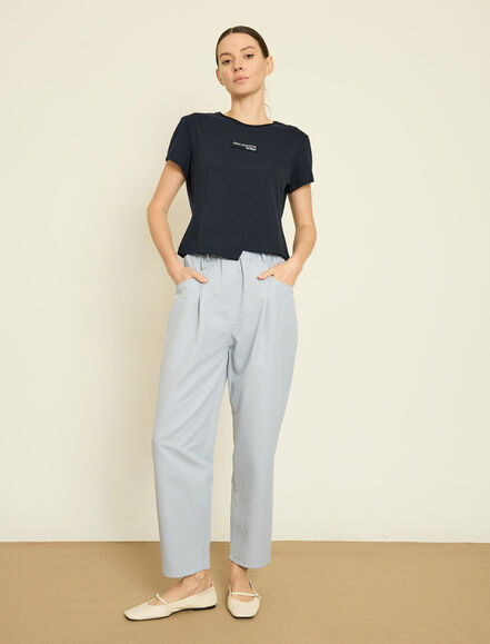 BGN WORKSHOP - BELI LASTIKLI RAHAT KESIM GABARDIN PANTOLON