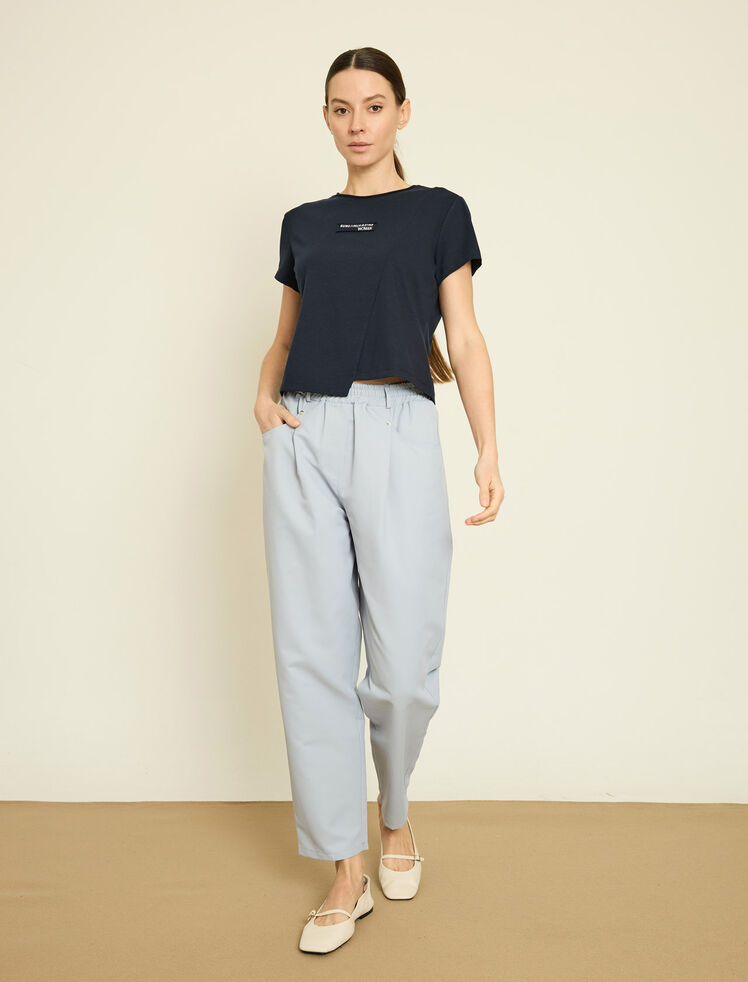 BELI LASTIKLI RAHAT KESIM GABARDIN PANTOLON · 2