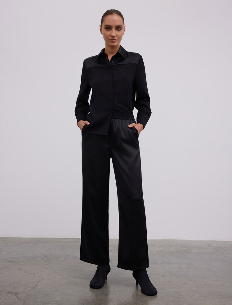 BELI LASTIKLI RAHAT KESIM SATEN PANTOLON · 3