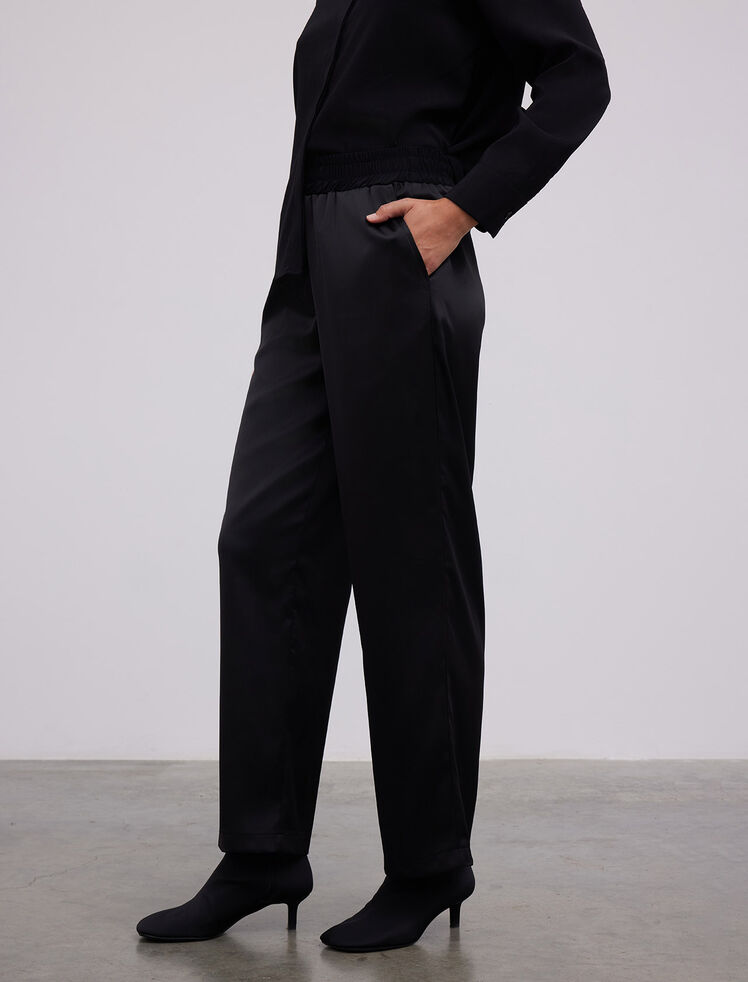 BELI LASTIKLI RAHAT KESIM SATEN PANTOLON · 5