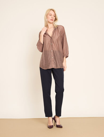 BGN WORKSHOP - Bol Kesim Düğmeli Tencel Bluz