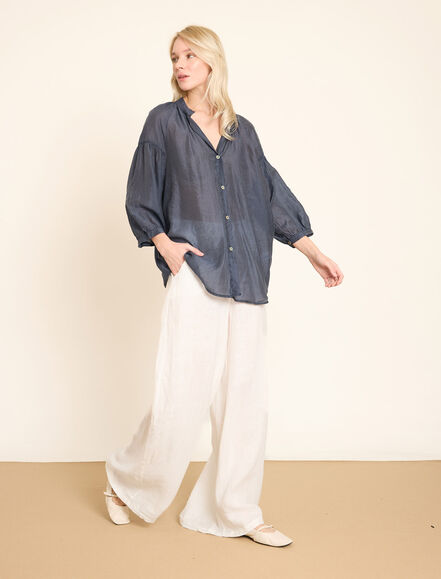 BGN WORKSHOP - Bol Kesim Düğmeli Tencel Bluz