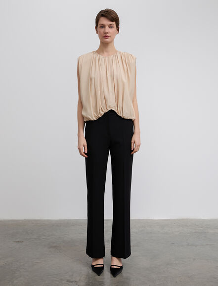 BGN WORKSHOP - Büzgülü Rahat Kesim Viskon Bluz