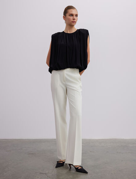 BGN WORKSHOP - Büzgülü Rahat Kesim Viskon Bluz