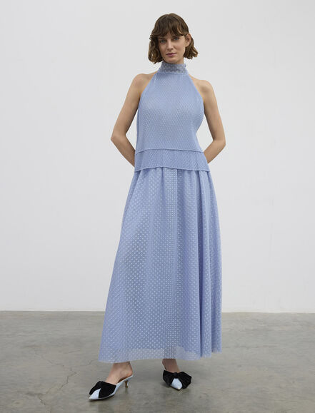 BGN WORKSHOP - CIFT KAT PILISELI PUANTIYE TUL BLUZ