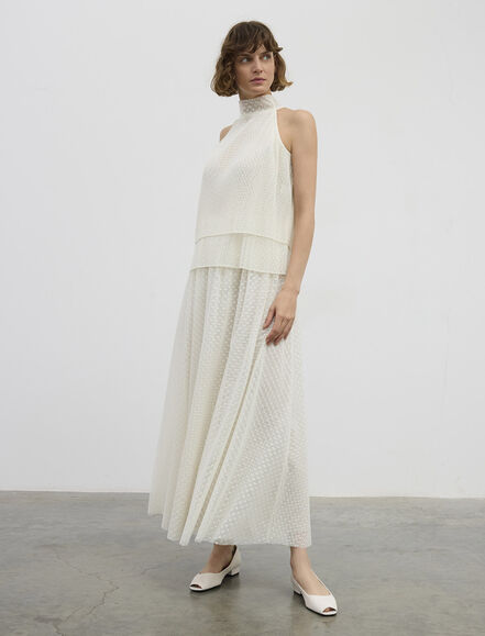 BGN WORKSHOP - CIFT KAT PILISELI PUANTIYE TUL BLUZ