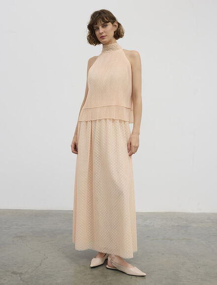 BGN WORKSHOP - CIFT KAT PILISELI PUANTIYE TUL BLUZ