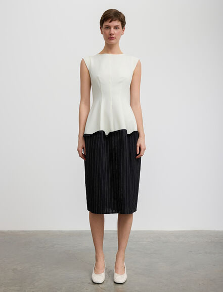 BGN WORKSHOP - Çizgi Garnili Vazo Form Elbise