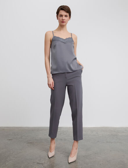 BGN WORKSHOP - Dantel Detaylı Askılı Saten Atlet