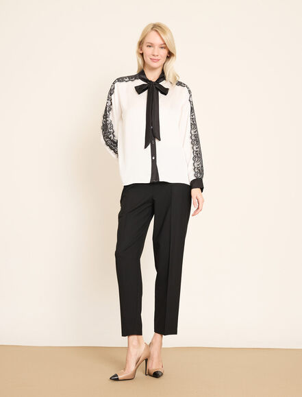 BGN WORKSHOP - Dantel Detaylı Kollara ve Önden Bağlamalı Gömlek