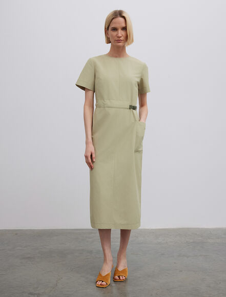 BGN WORKSHOP - Deri Kemer Detaylı Pamuk Elbise