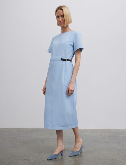 BGN WORKSHOP - Deri Kemer Detaylı Pamuk Elbise