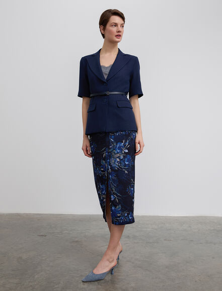 BGN WORKSHOP - Deri Kemerli Kısa Kollu Viskon Karışımlı Ceket