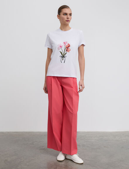 BGN WORKSHOP - Dijital Baskılı Nakış Detaylı Pamuk T-shirt BGN WORKSHOP - Dijital Baskılı Nakış Detaylı Pamuk T-shirt