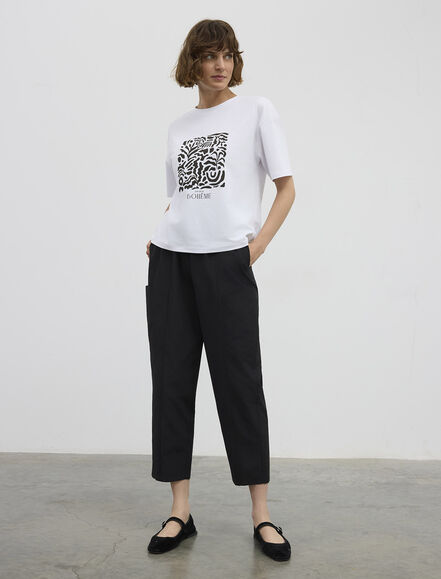 BGN WORKSHOP - DIJITAL BASKILI PAMUK TISORT