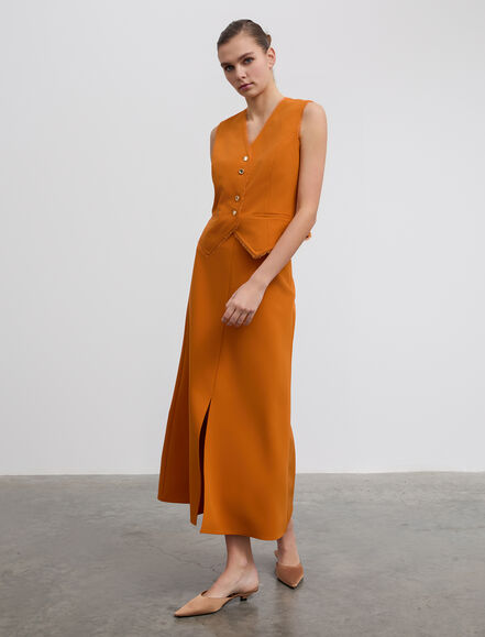 BGN WORKSHOP - Dökümlü Yırtmaç Detaylı Etek