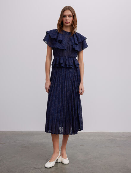 BGN WORKSHOP - Fırfır Yaka Brode Nakışlı Bluz