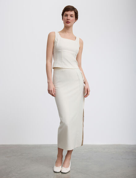 BGN WORKSHOP - Fiyonk Detaylı Viskon Karışımlı Etek