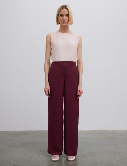 BGN WORKSHOP - Geniş Paça Viskon Keten Pantolon