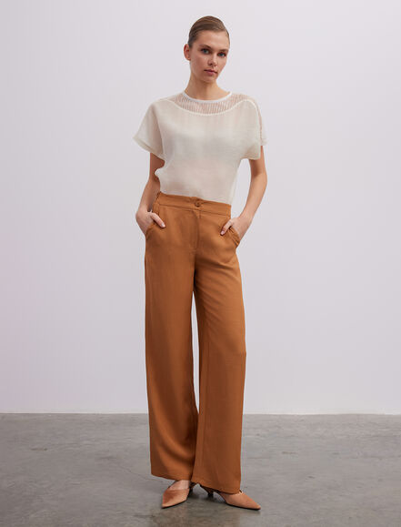 BGN WORKSHOP - Geniş Paça Viskon Keten Pantolon